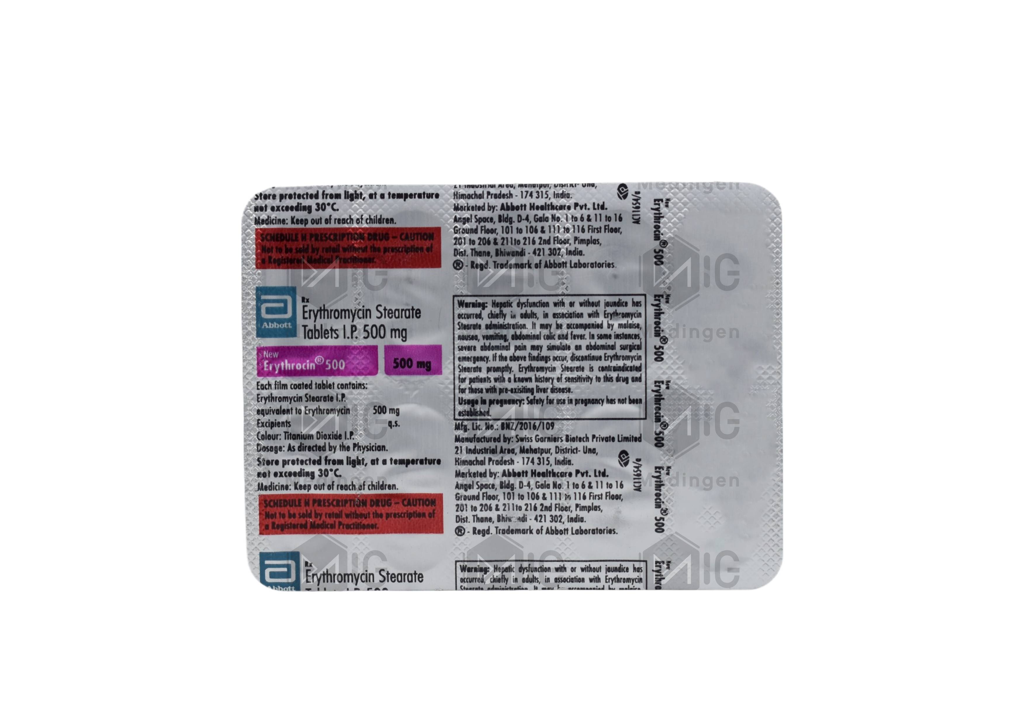 ERYTHROCIN 500MG